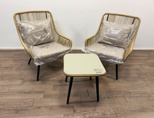 Malta rattan effect seater - rattan, 2
