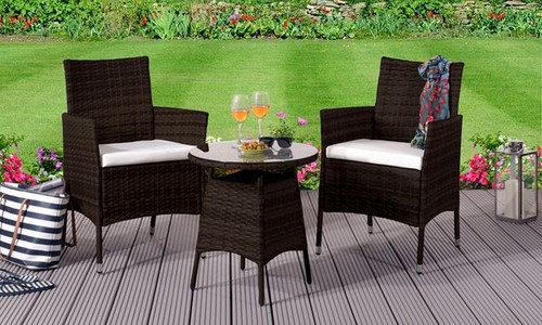 3pc rattan bistro set - bistro, garden