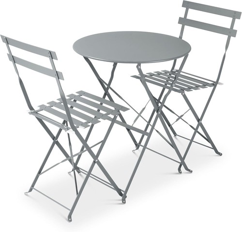 Grey folding bistro - folding, set