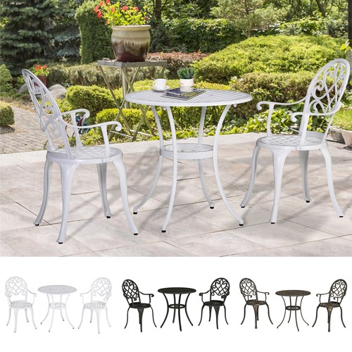 3pcs garden aluminium - aluminium, table